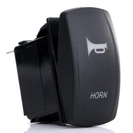 Eacam Car Rocker Switch with LED Work Light, High End Rocker Switch, Short-Circuit Protection, Universal Fit for for 12V-24V Vehicles, Easy to Install, ABS Material, Blue LED Light