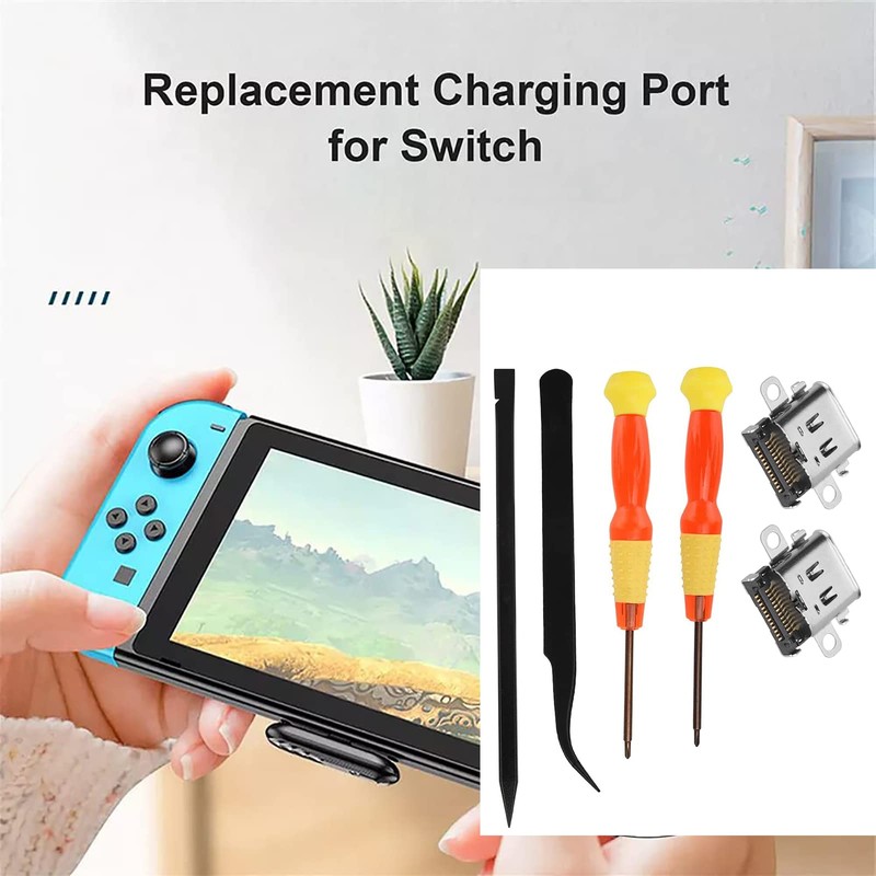 WANGCL 6Pcs Charging Port Replacement Repair Tool Compatible for NS