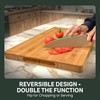 Large Bamboo Cutting Board - 17” Wooden Chopping Block for