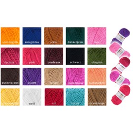 30g Canan Etamin uni Häkelgarn Strickgarn Amigurumi-Wolle, Farbe:E-123 dunkelrosa