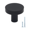 HANIHUA 30 Pack Black Cabinet Knobs, Solid Dresser Knobs Kitchen