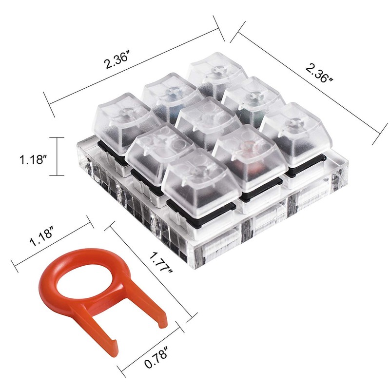 Griarrac Cherry MX Switch Tester Mechanical Keyboards 9-Key Switch Testing