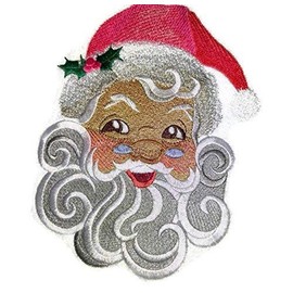 Merry Christmas [So-Sweet Santa Claus] Embroidered Iron on/Sew Patch [5.9" *7"] [Made in USA]