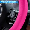 Spurtar Hot Pink Car Steering Wheel Cover Women, Hot Pink