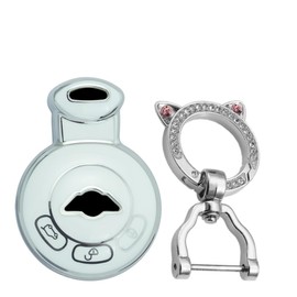 KUNIO Car Key Fob Cover Case Fit for BBMW Mini Cooper S ONE JCW R60 Clubman Countryman Keychain Key Holder Key Cover 3 Button, A Black, A Black