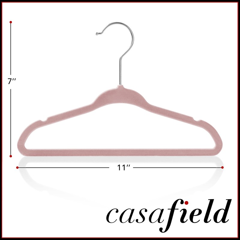 Casafield 50 Velvet Baby Hangers - 11" Size for Infant
