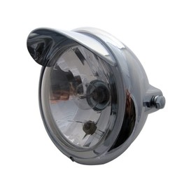 Universal Motorcycle Motorbike Classic Chrome Headlight with High and Low Beam