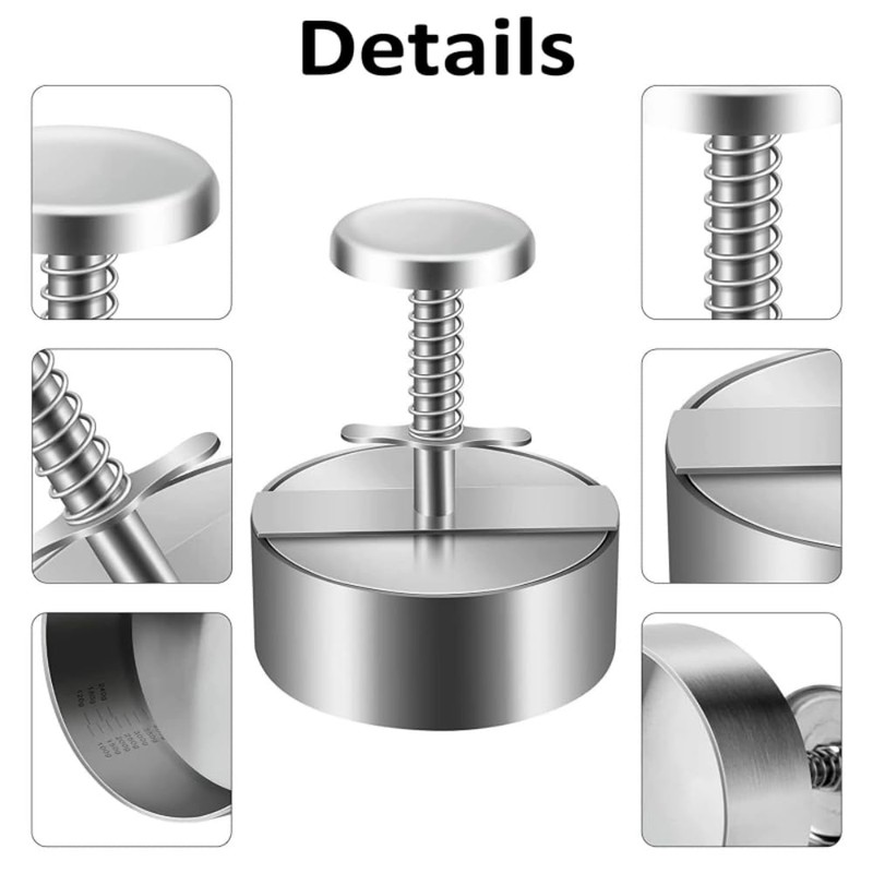 zCloud Adjustable Hamburger Patty Maker Stainless Steel Hamburger Press Patty