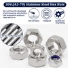 ZQZ 360 Pack Metric Hex Nuts & Locknuts Assortment Kit，M3
