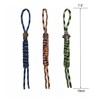 HAISDA 3 pcs Knife Lanyards with Bead,Skull Alloy Bead for