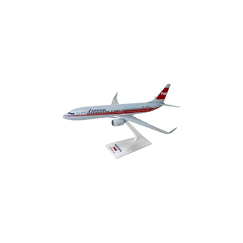Flight Miniatures American TWA 737-800 1:200 Scale - Plastic Snap-Fit