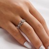 Sterling Silver Rings for Women, 925 Silver Open Adjustable Leaf