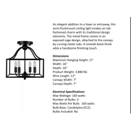 Studio 35 Iron Foyer Chandelier (Black Powder Finish)  SD-260