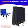 Ping Pong Table Cover 600D Tennis Table Cover for Folding