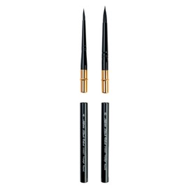Silver Brush Limited BV-3061S Black Velvet 2pc Travel Round Set, Premium Short Handle Large Travel Round Brushes for Watercolor, Dyes & Silk Painting, Mixed Filament with Very Soft Tips, Sizes 4 & 8
