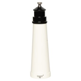 Fletchers' Mill Lighthouse Salt Mill, White/Black - 9 Inch, Adjustable Coarseness Fine to Coarse, MADE IN U.S.A.