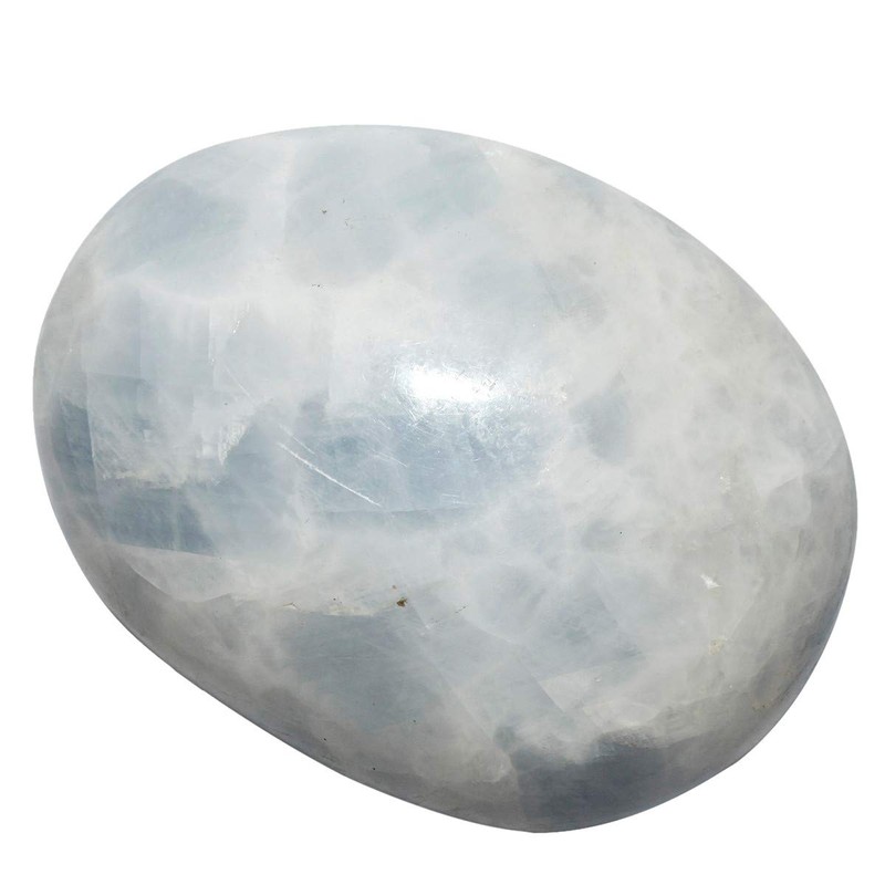 Nupuyai Celestite Irregular Tumbled Polished Stone,Pocket Palm Worry Stone for