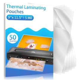 Clear Thermal Laminating Pouches – 9 x 11.5 Inch, 5 mil Thick (50 Pack) – Professional-Grade Lamination Sheets for Documents, Photos & Crafts – Fits 8.5 x 11 Letter Size Paper - [5mil 50 Packs]