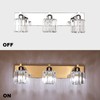 Aipsun Crystal Vanity Light Fixtures Modern Vanity Light for Bathroom