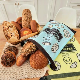 Mamiro Extra Large Reusable Bread Bags - 2 Pack for Fresh Homemade Bread, Sourdough Storage, 17'x 12'
