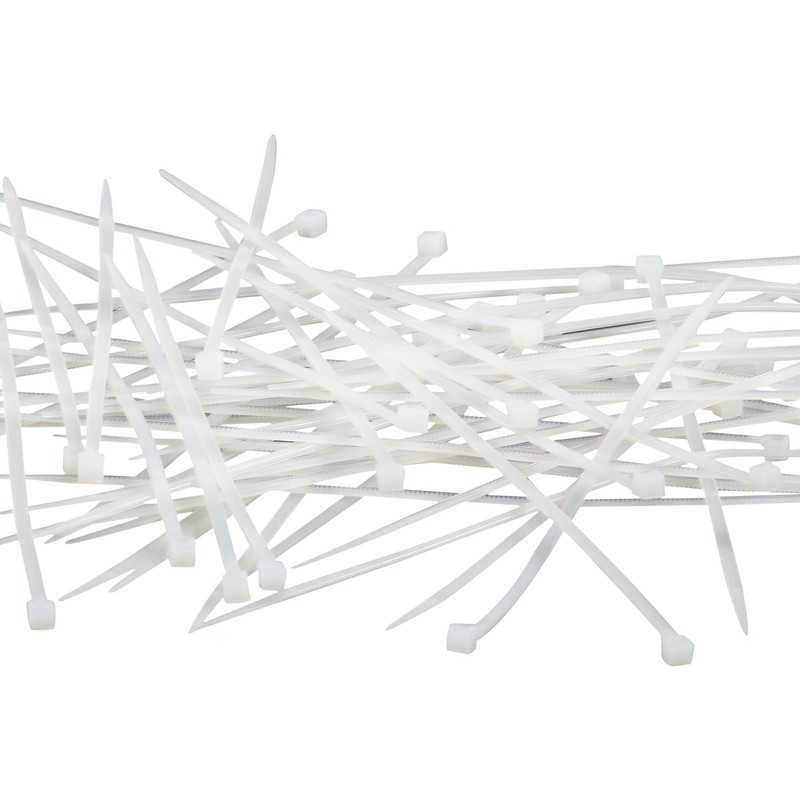 Mikel's CDP100-25X190B Cinchos de Plástico, Blanco, 2.5 x 190 mm,