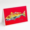 Caroline's Treasures Fish - Red Fish Alphonzo Greeting Cards Pack