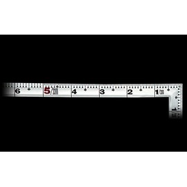 Shinwa Sokutei 10618 Carpentry Scale Back Angle Scale with Red Numerals, Silver, 1 Shaku