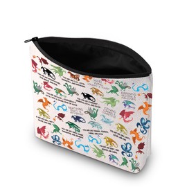 PXTIDY Wings Fire Book Lover Gift Wings Fire Dragon Makeup Bag for Dragon Lover Wings Fire Manga Series Tribes Novel Cosmetic Bag