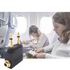 Valefod 4-Pack Airline Airplane Flight Adapters for Headphones, Golden Plated