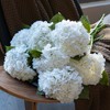 DUYONE 4PCS Artificial Flowers Large Hydrangeas Flowers Latex Bouquet for