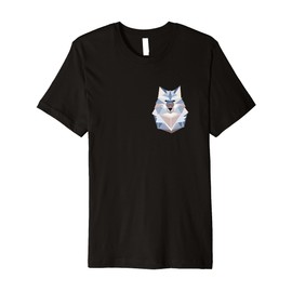 Wolf Geometric Animal Triangle Pattern Polygon Hipster logo Premium T-Shirt