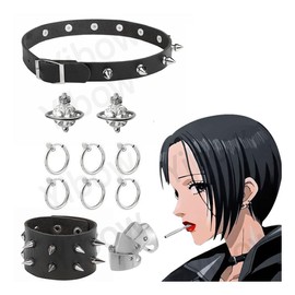 Punk Rock Star Style Nana Cosplay Jewelry Accessory Set - 11 Pieces Silver