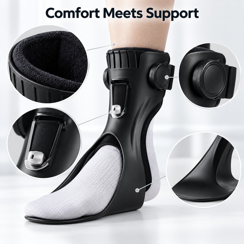 Airbag AFO Foot Drop Brace – Adjustable Ankle Support with