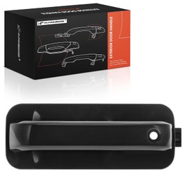 A-premium - Manija de Puerta Exterior Delantera Izquierda del Lado del Conductor con Ojo de Cerradura Compatible con Ford F-150 F150 2015-2020, Color Negro Liso, Repuesto # Fl3z1522405haptm
