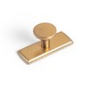 Goo-Ki Champagne Bronze Cabinet Knob with Backplate,High-end Zinc Alloy Cabinet