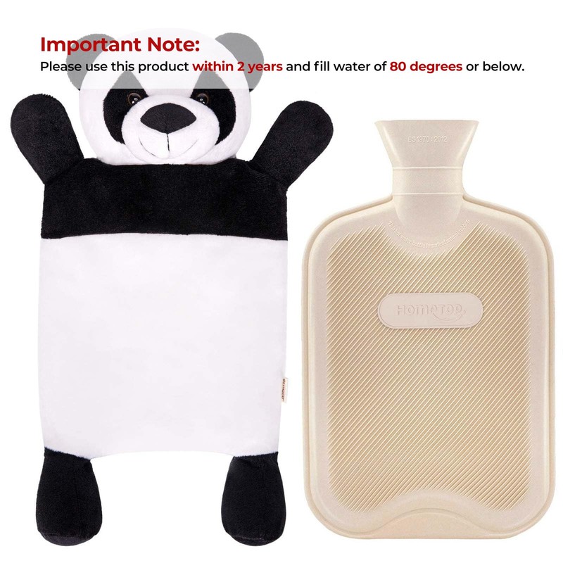 HomeTop Premium Adorable Rubber Hot or Cold Water Bottle with