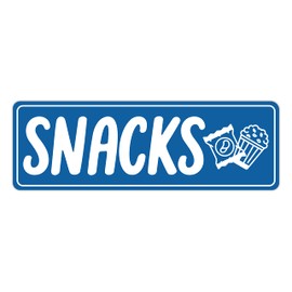 Signs ByLITA Standard Snacks Sign (Blue) - Small