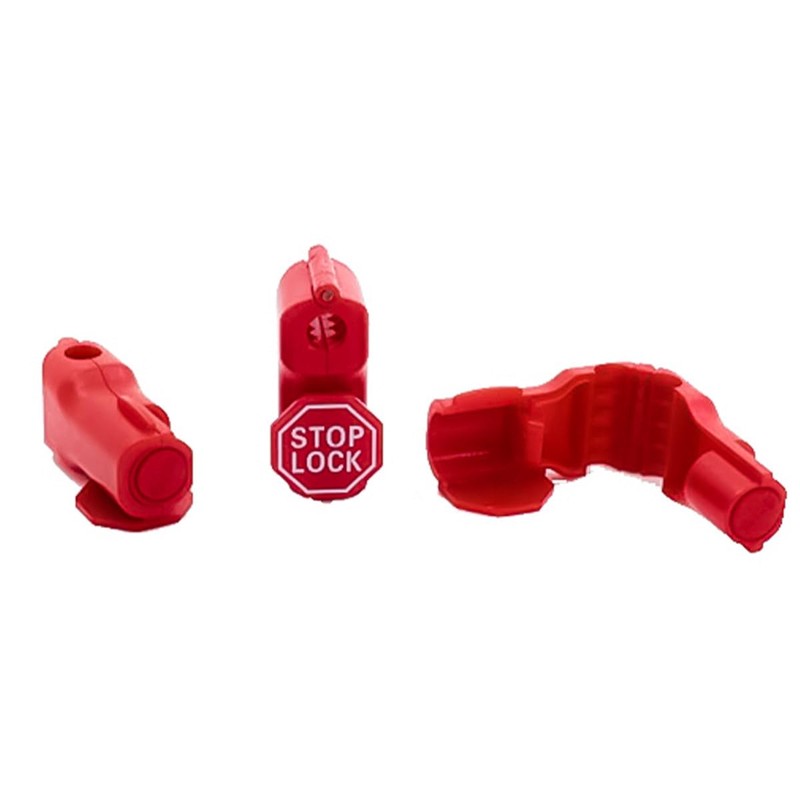 50pcs ZONADAH Peg Hook Locks Stop Lock Plastic Red Security