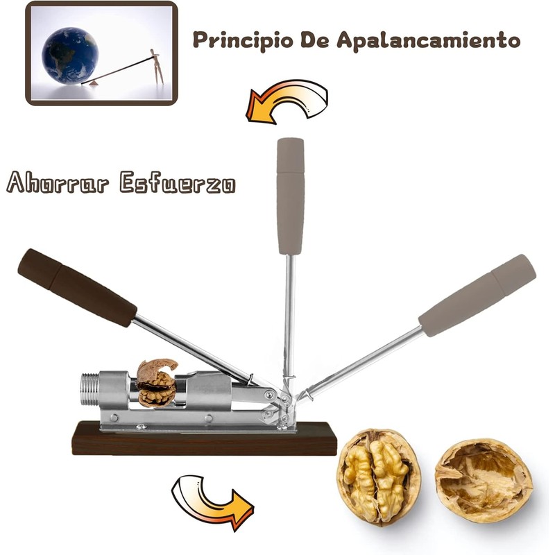 Cascanueces, pinza para nueces, quebrador de nueces, abridor de nuez,