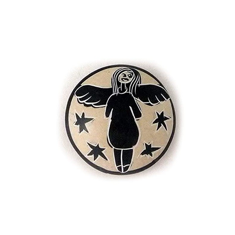 Worry Stone Soapstone Guardian Angel White