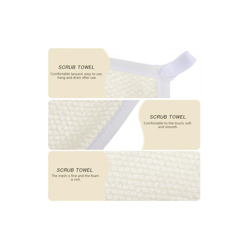 Luxshiny Paños Exfoliantes Nailon Baño Piezas 22x26 Toallas Ducha Cuerpo