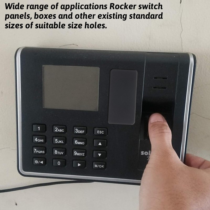 8pcs Rocker Switch Cover Black Rocker Switch Blank Snap-in Hole