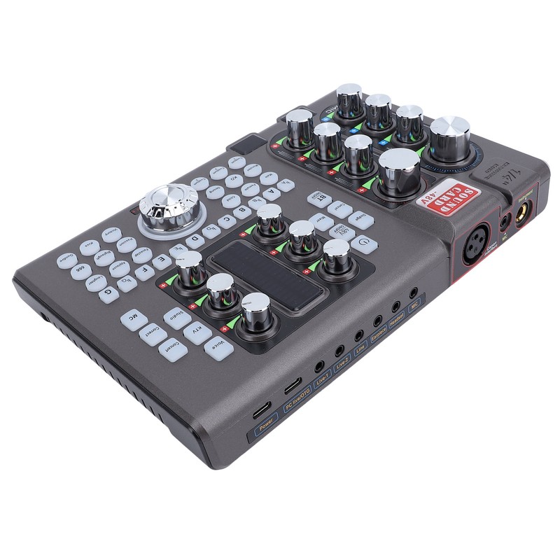 Digital Sound Card Professional Treble Bass Adjustable One Click Noise