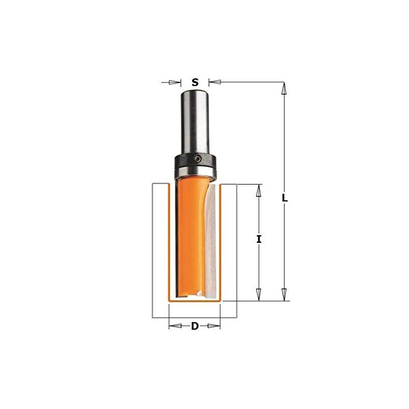 STRAIGHT BIT WITH BEARING S=12 D=19X50.8 HM 912.691.11B