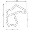 Deventer D522463 Steel Frame Weatherstrip, M2246, 5 M, Black