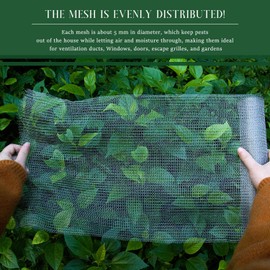 SevenFish 30x300cm Wire Mesh, Stainless Steel Air Vent Wire Mesh Roll Woven Wire Mesh Filter Screen Sheet Metal Mesh for Home Kitchen Garden Air Vents Cover Animal Cage Net Mesh