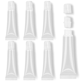 AMORIX 6pcs Empty Lip gloss Tubes Containers 15ml Clear Refillable Empty Squeeze Tubes Cosmetic Containers Soft Tube for Women Girls DIY Lip Gloss Cosmetics