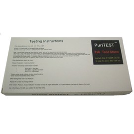 Pro-Quality Gold Test Stone- 6x3 inch Large Test Stone with Professional Rubber Backing by PuriTEST