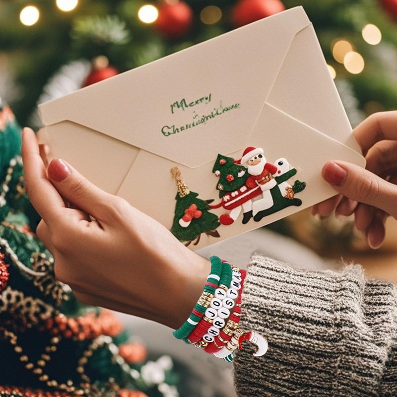 Christmas Letter Beads for Threading Bracelets DIY Crafts Letter Beads
