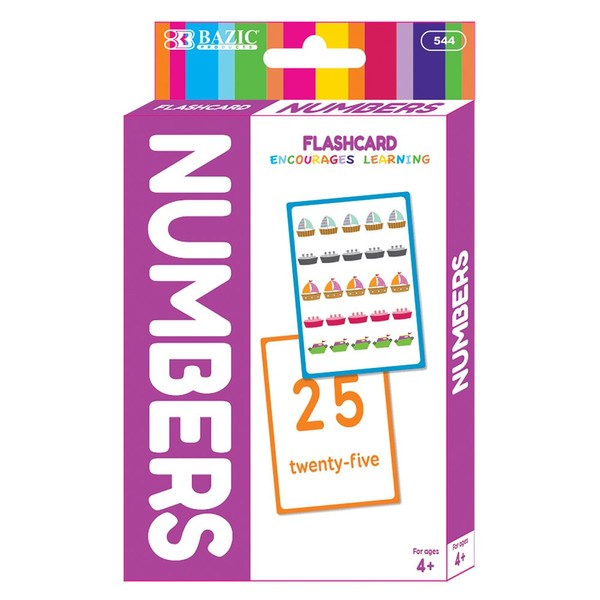 BAZIC Numbers Flash Cards (Pack of 36) (544)